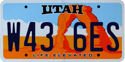UT license plate W436ES