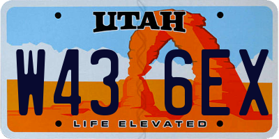 UT license plate W436EX