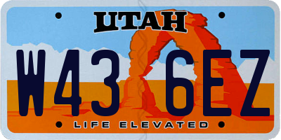 UT license plate W436EZ