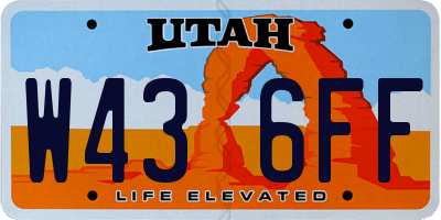 UT license plate W436FF