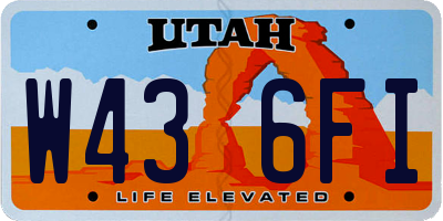 UT license plate W436FI