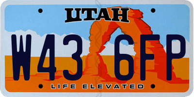 UT license plate W436FP