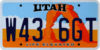 UT license plate W436GT