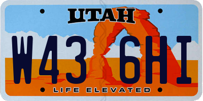 UT license plate W436HI