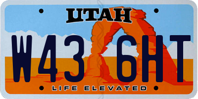 UT license plate W436HT