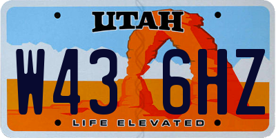 UT license plate W436HZ
