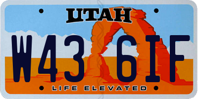 UT license plate W436IF