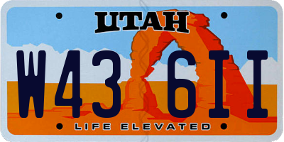 UT license plate W436II