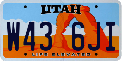 UT license plate W436JI