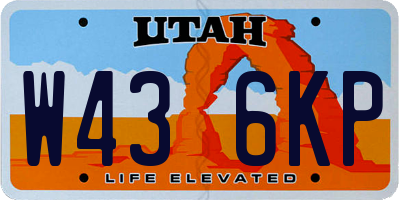 UT license plate W436KP