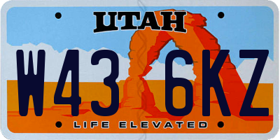 UT license plate W436KZ