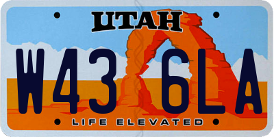 UT license plate W436LA
