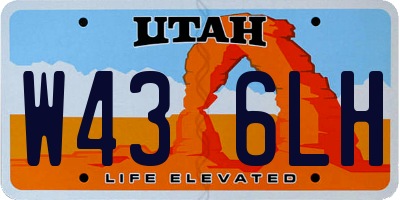 UT license plate W436LH