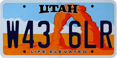 UT license plate W436LR