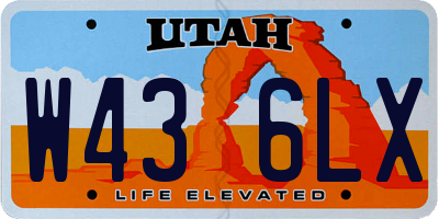 UT license plate W436LX