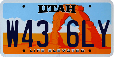 UT license plate W436LY