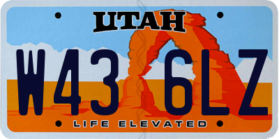 UT license plate W436LZ