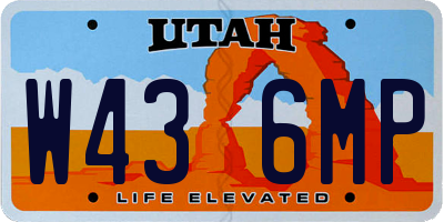 UT license plate W436MP