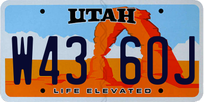 UT license plate W436OJ