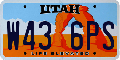 UT license plate W436PS