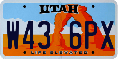 UT license plate W436PX