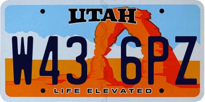 UT license plate W436PZ
