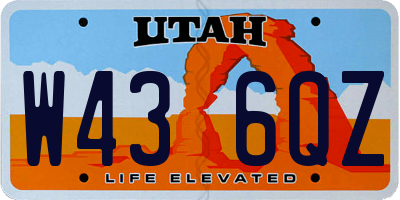 UT license plate W436QZ