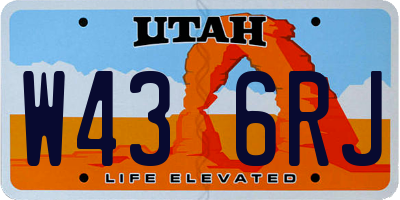 UT license plate W436RJ