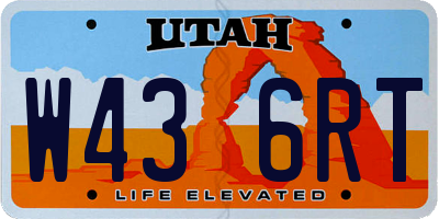 UT license plate W436RT