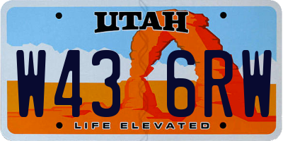 UT license plate W436RW