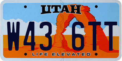 UT license plate W436TT