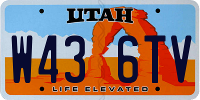 UT license plate W436TV