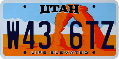 UT license plate W436TZ