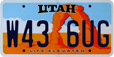 UT license plate W436UG