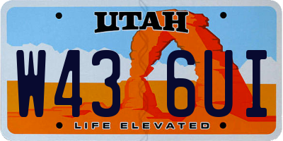 UT license plate W436UI