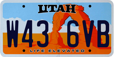 UT license plate W436VB