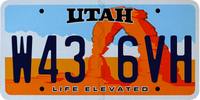 UT license plate W436VH