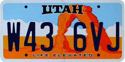 UT license plate W436VJ