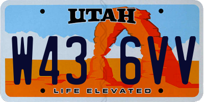 UT license plate W436VV