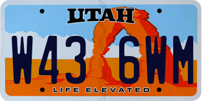 UT license plate W436WM