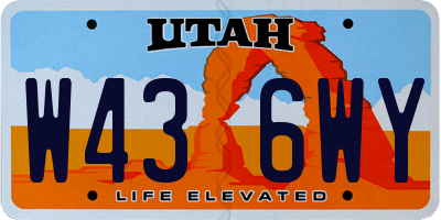 UT license plate W436WY