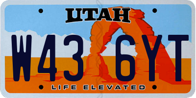 UT license plate W436YT
