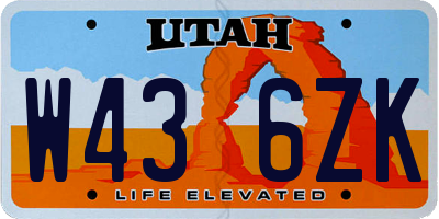 UT license plate W436ZK