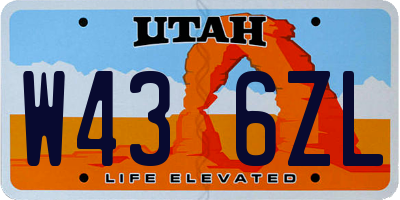 UT license plate W436ZL