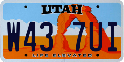 UT license plate W437UI