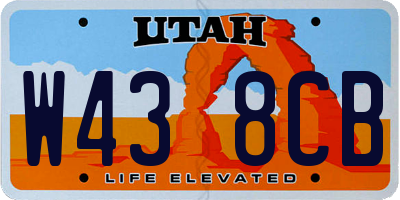 UT license plate W438CB