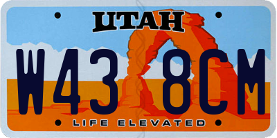 UT license plate W438CM