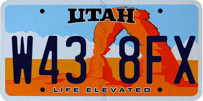 UT license plate W438FX