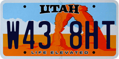 UT license plate W438HT