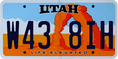 UT license plate W438IH